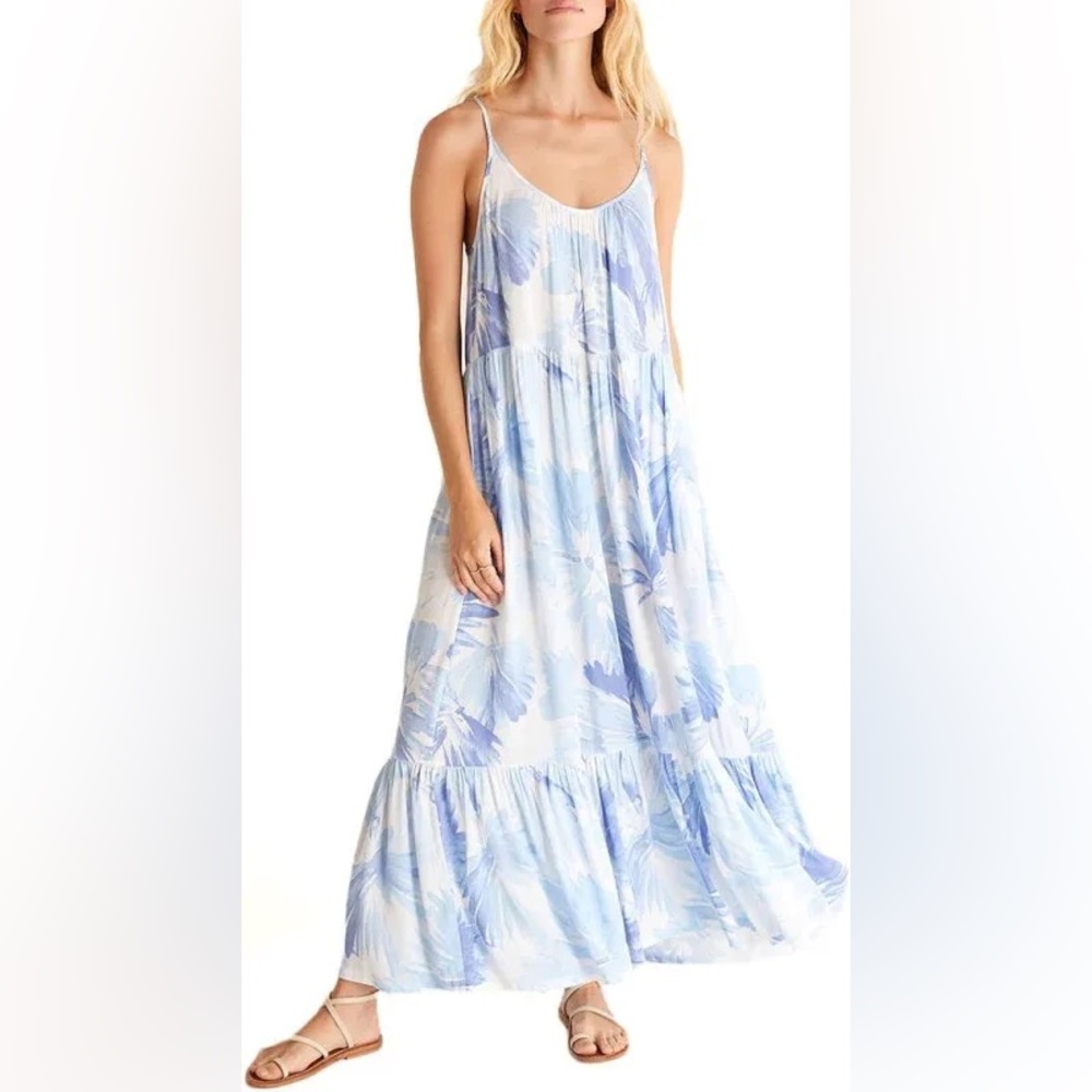 Z Supply Lido Watercolor Maxi Dress W/ Pockets